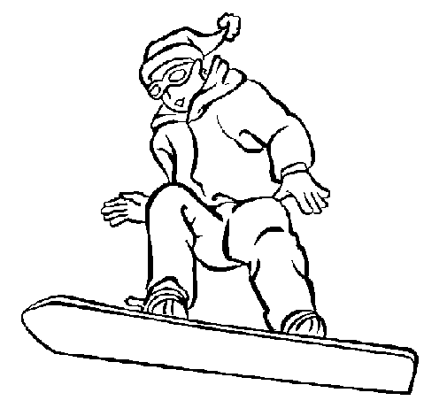 Dibujo de Snowboard para Colorear - Dibujos.net