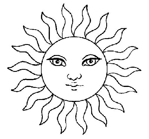 Dibujo de Sol para Colorear - Dibujos.net