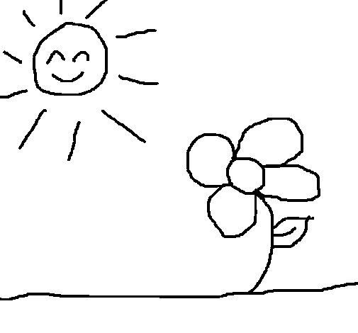Dibujo de Sol y flor 2 para Colorear - Dibujos.net