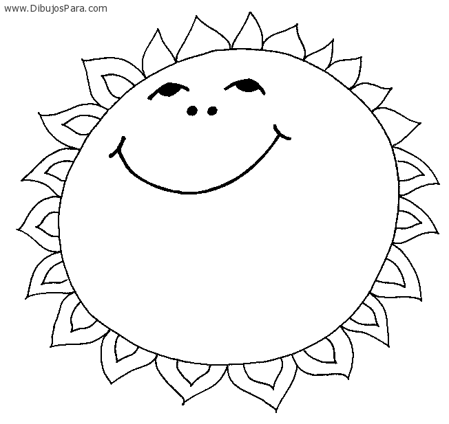 Dibujo de Sol grande | Dibujos de Soles para Pintar | Dibujos para ...
