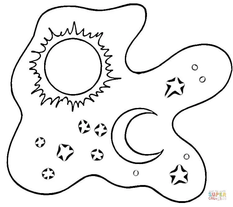 Dibujo de Sol y Luna para colorear | Dibujos para colorear ... Dibujo de Sol y Luna para colorear | Dibujos para colorear ...