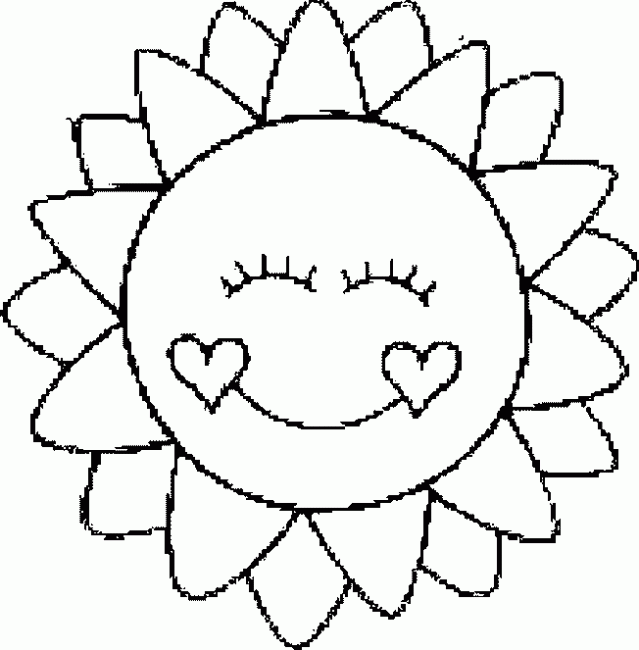 Dibujo de Sol sonriente para colorear. Dibujos infantiles de Sol ...
