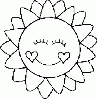 Dibujo de Sol sonriente. Dibujo para colorear de Sol sonriente ...