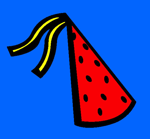 Dibujo de Sombrero de cumpleaños pintado por Gorro en Dibujos.net ...