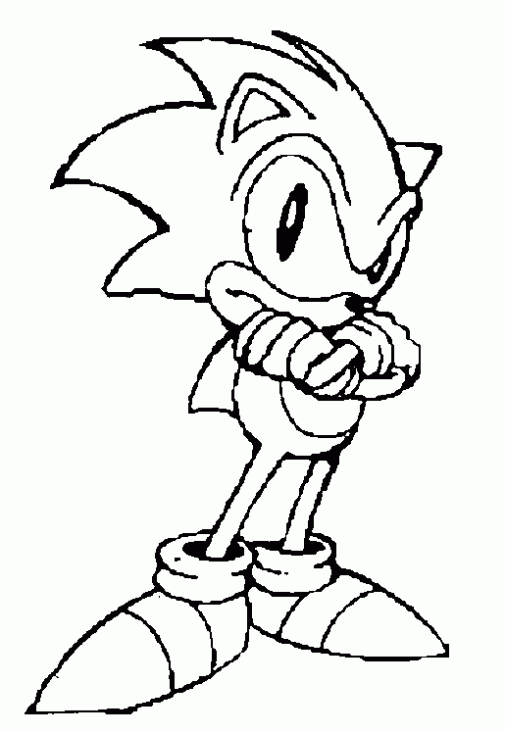 Dibujo de Sonic. Dibujo para colorear de Sonic. Dibujos infantiles ...