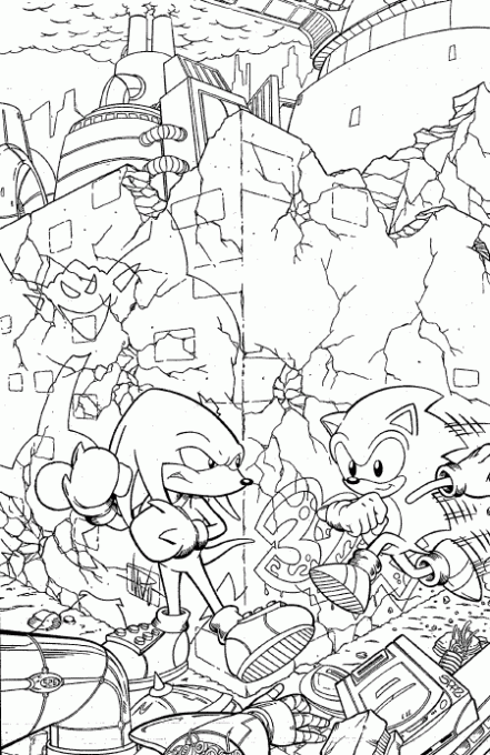 Dibujo de Sonic para colorear. Dibujos infantiles de Sonic ...