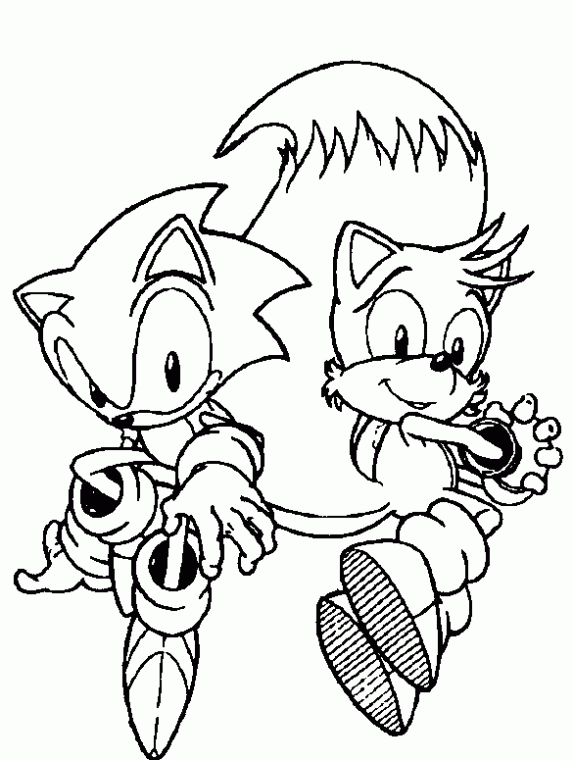 Dibujo de Sonic y Tails para colorear. Dibujos infantiles de Sonic ... Dibujo de Sonic y Tails para colorear. Dibujos infantiles de Sonic ...