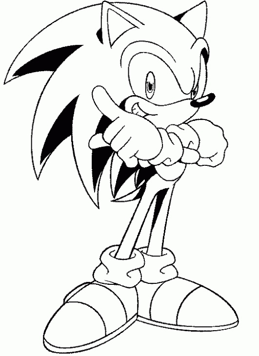 Dibujo de Sonic the Hedgehog para colorear. Dibujos infantiles de ...