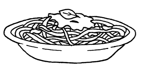 Dibujo de spaghetti para colorear - Imagui