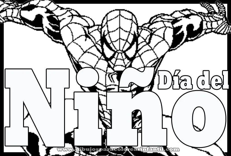 Dibujo de Spiderman para el dia del niño colorear ~ Dibujos para ... Dibujo de Spiderman para el dia del niño colorear ~ Dibujos para ...