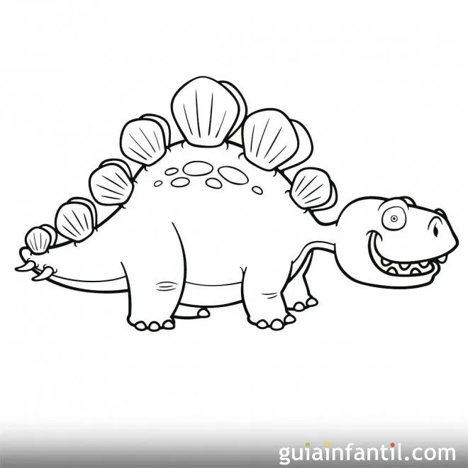Dibujo de Stegosaurus para niños - Dibujos de dinosaurios para ...