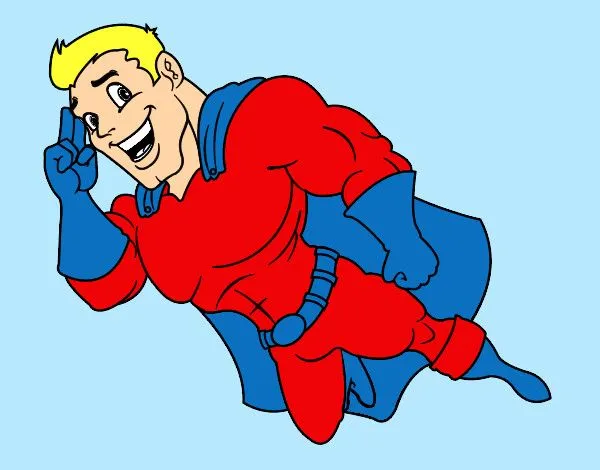 Dibujo de Superhéroe volando pintado por Espejo en Dibujos.net el ...