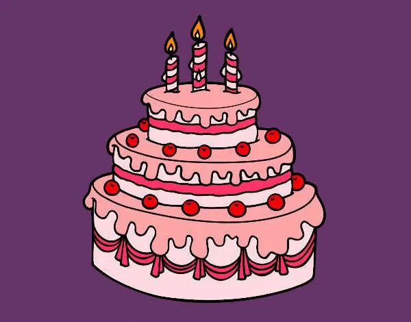 Dibujo de Tarta de cumpleaños pintado por Daaf en Dibujos.net el ...