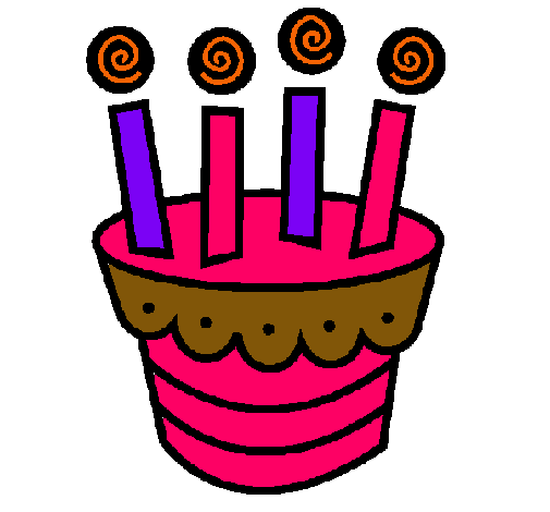 Dibujo de Tarta con velas pintado por Torta en Dibujos.net el día ...