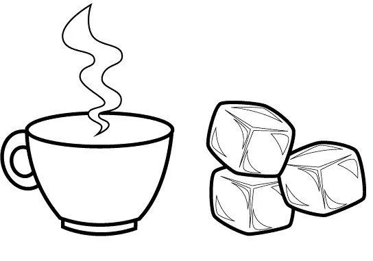 Dibujo de taza de cafe para colorear - Imagui