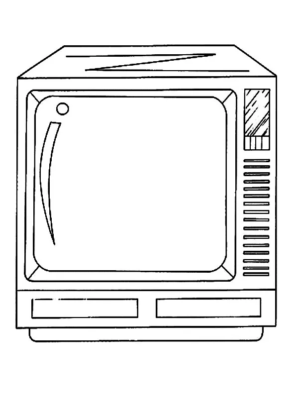 Dibujo de television para colorear | Dibujos para colorear