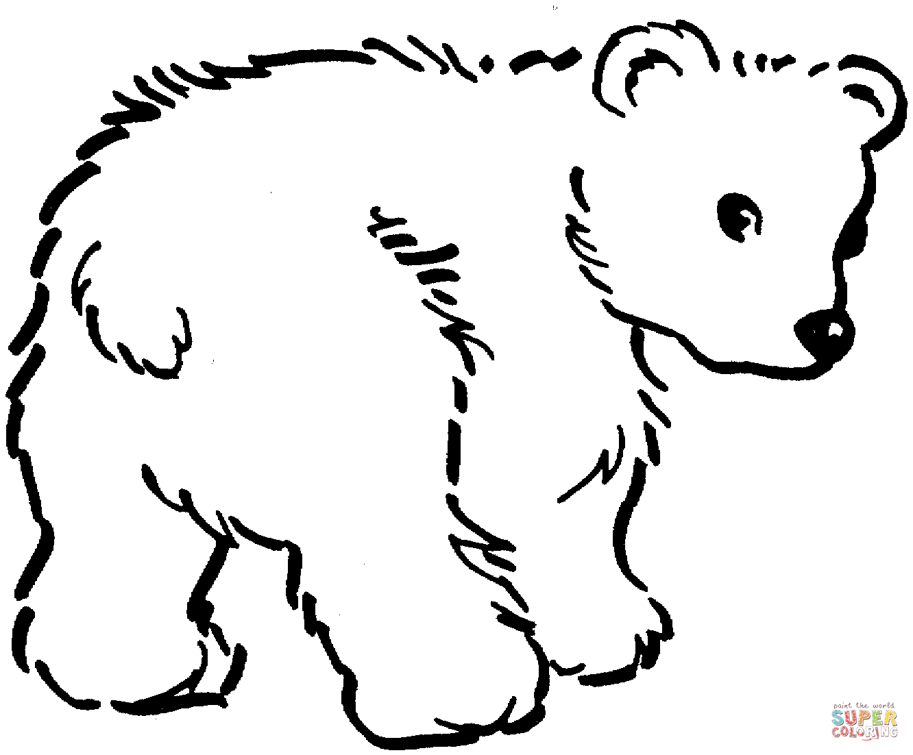 Dibujo de Tierno Cachorro de Oso para colorear | Dibujos para ...
