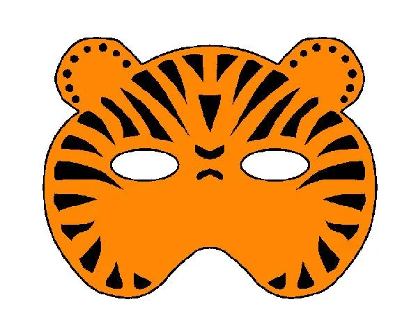 Imprime: Máscaras de tigres - Animal Cademy - MiPrimerMundo