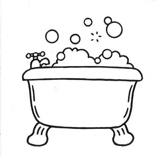Dibujos de bañera para colorear - Imagui
