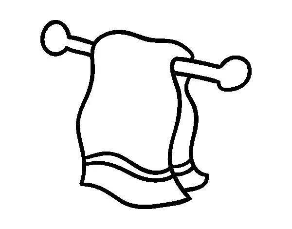 Dibujo de Toalla para Colorear - Dibujos.net Dibujo de Toalla para Colorear - Dibujos.net