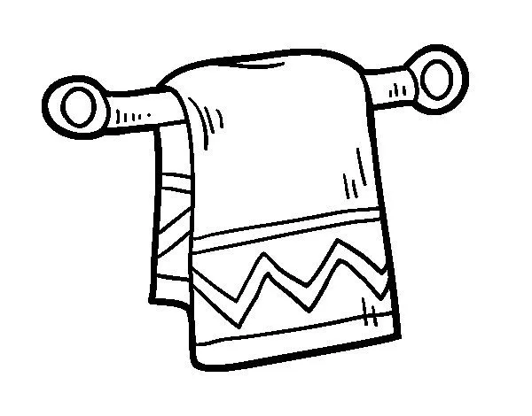 Dibujo de Toalla de mano para Colorear - Dibujos.net Dibujo de Toalla de mano para Colorear - Dibujos.net
