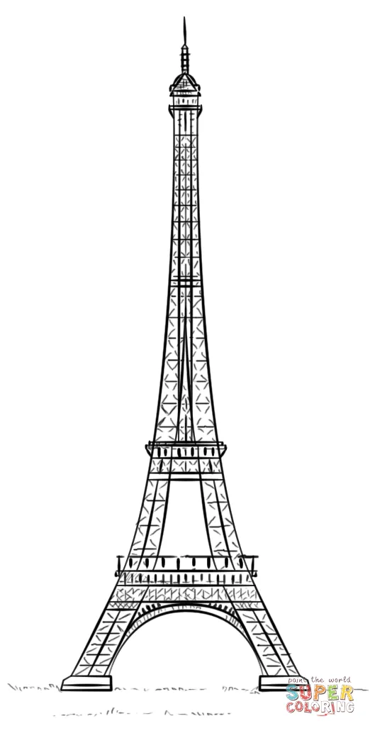 Dibujo de La Torre Eiffel para colorear | Dibujos para colorear ...