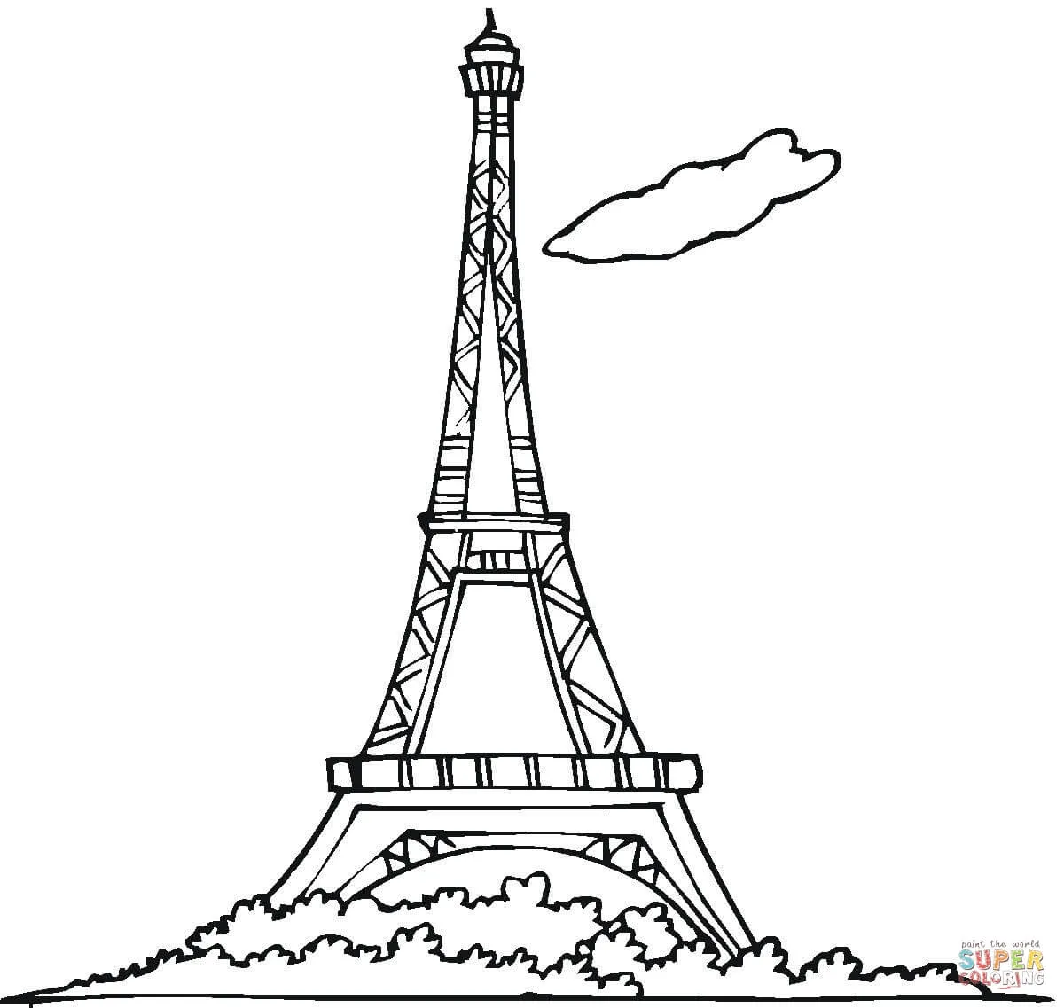 Dibujo de Torre Eiffel para colorear | Dibujos para colorear ...