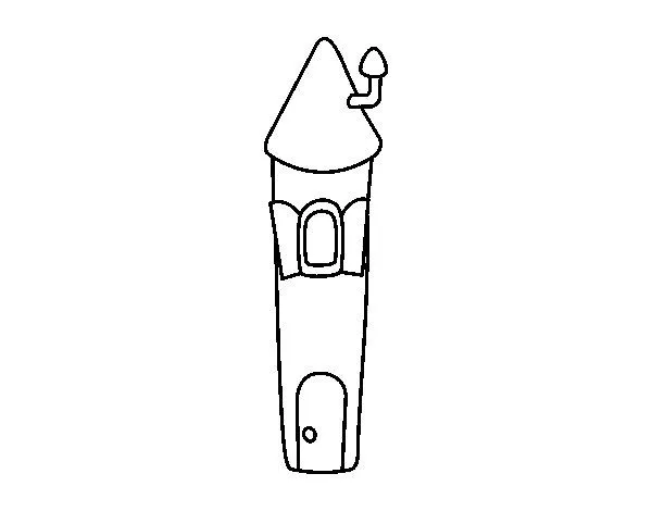 Dibujo de Torre de Rapunzel para Colorear - Dibujos.net
