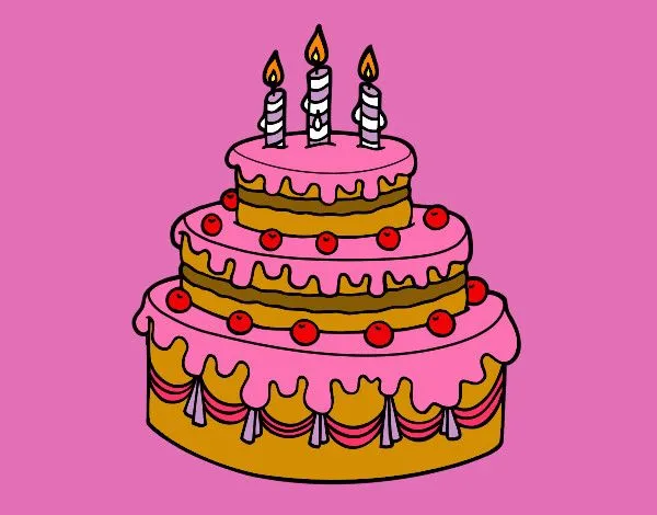 Dibujo de Torta de cumpleaños!!! pintado por Lara_vilu en Dibujos ... Dibujo de Torta de cumpleaños!!! pintado por Lara_vilu en Dibujos ...