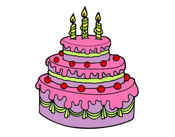 Dibujo de Mi torta de cumpleaños pintado por Yevime en Dibujos.net ...