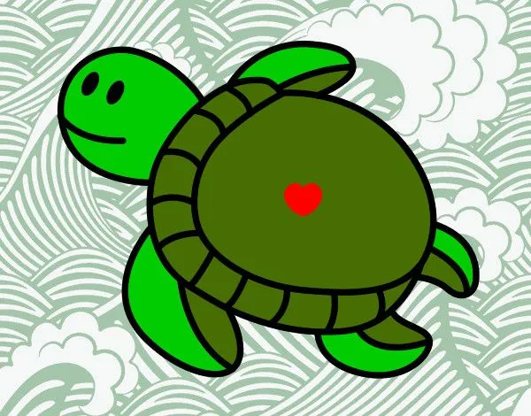 Dibujo de tortuga pintado por Valecita-6 en Dibujos.net el día 04 ...