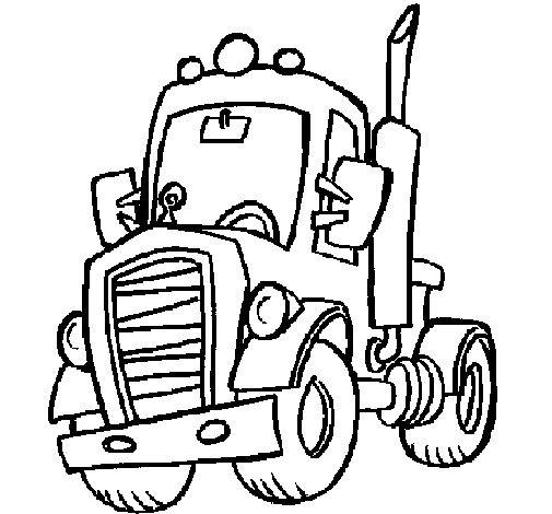 Dibujo de Tractor para Colorear - Dibujos.net