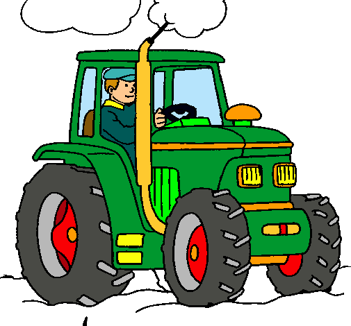 Dibujo de Tractor en funcionamiento pintado por Sandrabp en ...