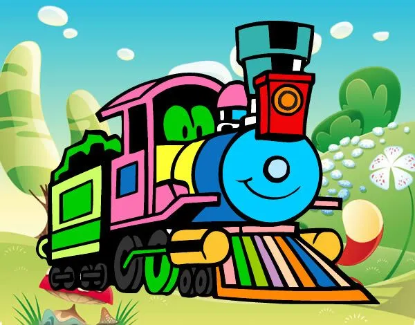 Dibujo de el tren de colores pintado por Danielito3 en Dibujos.net ...