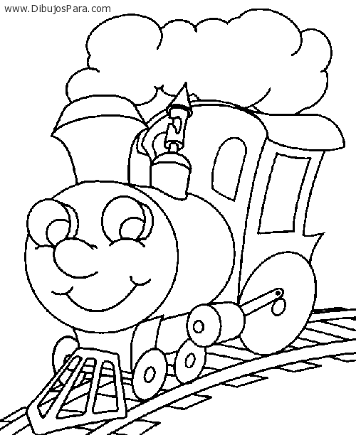 Dibujo de Tren infantil sonriendo | Dibujos de Trenes para Pintar ...