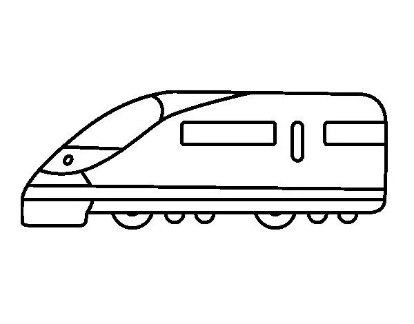 Dibujo de Tren rápido para Colorear - Dibujos.net