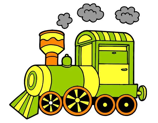 Dibujo de tren verde pintado por Angieml en Dibujos.net el día 10 ...