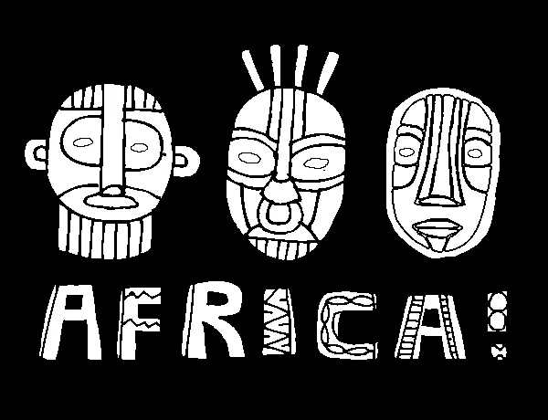 Dibujo de Tribus de África para Colorear - Dibujos.net