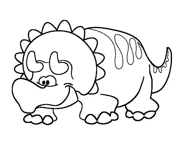 Dibujo de Triceratop bebé para Colorear - Dibujos.net