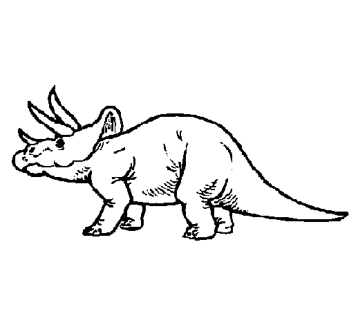 Dibujo de Triceratops para Colorear - Dibujos.net