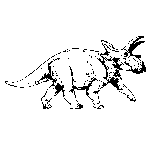 Dibujo de Triceratops 1 para Colorear - Dibujos.net
