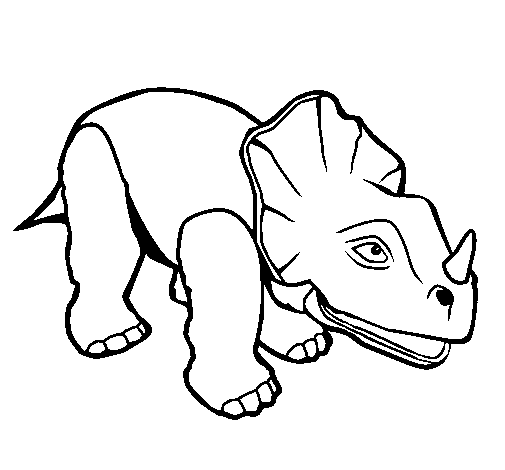Dibujo de Triceratops II para Colorear - Dibujos.net