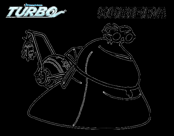 Dibujo de Turbo - Sombra para Colorear - Dibujos.net
