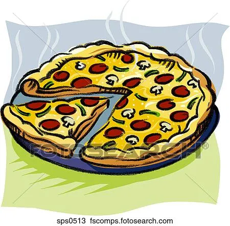 Dibujo - un, cacerola, de, cortar, pizza sps0513 - Buscar Clip Art ...