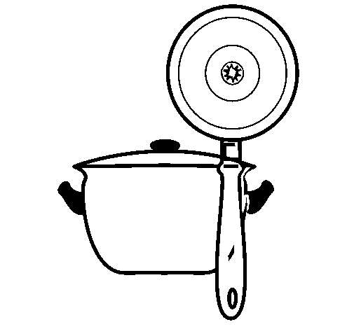 Dibujo de Utensilios de cocina para Colorear - Dibujos.net