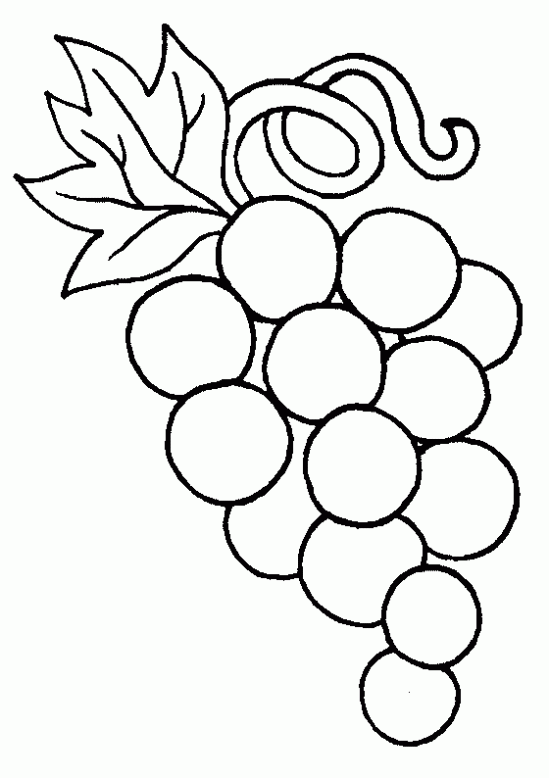 Free coloring pages of pan y uvas