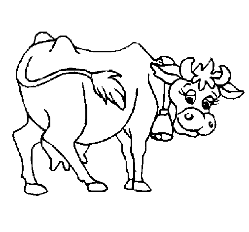 Dibujo de Vaca 2 para Colorear - Dibujos.net