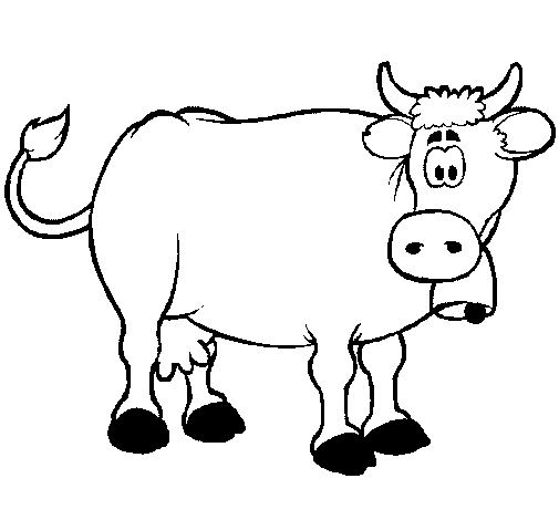 Dibujo de Vaca lechera para Colorear - Dibujos.net