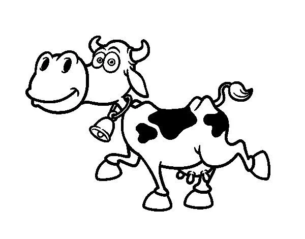 Dibujo de Vaca lechera 1 para Colorear - Dibujos.net
