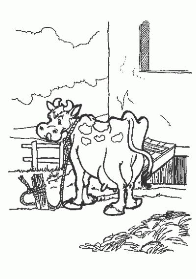 Dibujo de Vaca lechera. Dibujo para colorear de Vaca lechera ...